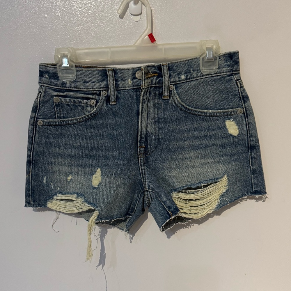 Lucky Brand Blue Distressed Jean Shorts